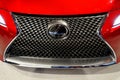 Philadelphia, Pennsylvania, U.S - February 10, 2019 - The front grill of a red Lexus