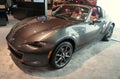 Philadelphia, Pennsylvania, U.S.A - February 9, 2020 - A grey metallic 2020 Mazda Miata MX-5 Grand Touring RF