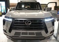 Philadelphia, Pennsylvania, U.S - January 14, 2024 - The front view of the pearl white color of 2024 Lexus GX 550 SUV