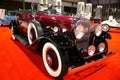 Philadelphia, Pennsylvania, U.S - January 14, 2024 - The maroon color of a 1930 Cadillac V16 Model 452