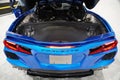 Philadelphia, Pennsylvania, U.S - January 14, 2024 - The rear and the trunk of the Riptide blue metallic color of the new 2024