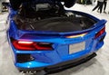 Philadelphia, Pennsylvania, U.S - January 14, 2024 - The rear and the trunk of the Riptide blue metallic color of the new 2024