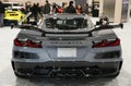 Philadelphia, Pennsylvania, U.S - January 14, 2024 - The rear view of the silver color of the new 2024 Chevrolet Corvette Z06