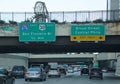 Philadelphia, Pennsylvania, U.S - January 14, 2024 - The view of traffic near Interstate 676 East into the exit for Ben Franklin