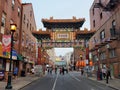 Philadelphia, Pennsylvania, U.S - June 29, 2023 - The famous and beautiful Chinatown \'Friendship Arch