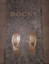 Philadelphia, Pennsylvania, U.S - October 12, 2023 - The famous golden color of Rocky Balboa steps near Museum of Art