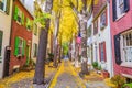 Philadelphia, Pennsylvania, USA Autumn Neighborhood Streets Royalty Free Stock Photo