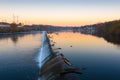 Philadelphia, Pennsylvania, USA dam on the Schuylkill River Royalty Free Stock Photo