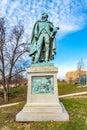 Philadelphia, Pennsylvania, USA - December, 2018 - Major General Peter Muhlenberg Statue at Philadelphia Museum of Art Royalty Free Stock Photo