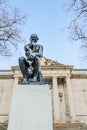 Philadelphia, Pennsylvania, USA - December, 2018 - The Thinker Sculpture at Rodin Museum in Philadelphia