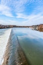 Philadelphia, Pennsylvania, USA - December, 2018 - View from Fairmount Water Works Garden, Philadelphia Art Museum Royalty Free Stock Photo