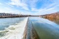 Philadelphia, Pennsylvania, USA - December, 2018 - View from Fairmount Water Works Garden, Philadelphia Art Museum Royalty Free Stock Photo