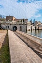 Philadelphia, Pennsylvania, USA - December, 2018 - View from Fairmount Water Works Garden, Philadelphia Art Museum Royalty Free Stock Photo