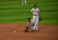 Baltimore Orioles Shortstop Richie Martin makes a play on a ground ball