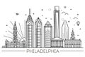 Philadelphia. Pennsylvania USA. Skyline with panorama