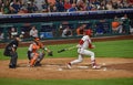 Philadelphia Phillies Bryce Harper Gets a Hit in a Game Against the Baltimore Orioles at Citizens Bank Park