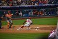 Philadelphia Phillies Outfielder Odubel Herrera Ducks from a Pitch Royalty Free Stock Photo