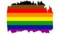 Philadelphia Pride Flag, LGBT community. Flat design. Urban culture wallpaper and background