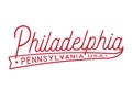 Philadelphia, Pennsylvania, USA lettering design. Philadelphia typography design. Vector and illustration. Royalty Free Stock Photo