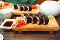 Sushi in the restaurant Royalty Free Stock Photo