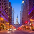 Philadelphia's landmark historic City Hall building Royalty Free Stock Photo