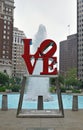 Philadelphia's Love Statue - Love Park Royalty Free Stock Photo