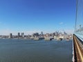 Philadelphia skyline with the Ben Franklin Bridge Royalty Free Stock Photo