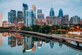 Philadelphia skyline at night Royalty Free Stock Photo