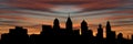 Philadelphia skyline at sunset Royalty Free Stock Photo