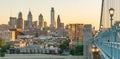 Philadelphia Skyline at Sunset Royalty Free Stock Photo