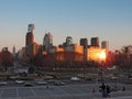 Philadelphia Skyline at Sunset Royalty Free Stock Photo