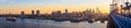 Philadelphia skyline at sunset Royalty Free Stock Photo