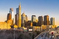 Philadelphia sunset night Royalty Free Stock Photo