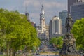 PHILADELPHIA, USA - APRIL 30 2019 - The Rocky steps at Museum of Art Royalty Free Stock Photo