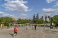 PHILADELPHIA, USA - APRIL 30 2019 - The Rocky steps at Museum of Art