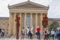 PHILADELPHIA, USA - APRIL 30 2019 - The Rocky steps at Museum of Art Royalty Free Stock Photo