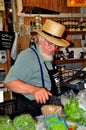 Philadelpjhia, PA: Amish Man Selling Food at Market