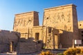 Philae temple in aswan on the Nile in Egypt Royalty Free Stock Photo