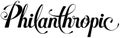 Philanthropic - custom calligraphy text Royalty Free Stock Photo