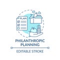 Philanthropic planning concept icon Royalty Free Stock Photo