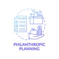 Philanthropic planning concept icon Royalty Free Stock Photo