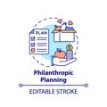 Philanthropic planning concept icon Royalty Free Stock Photo