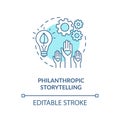 Philanthropic storytelling concept icon Royalty Free Stock Photo