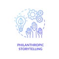 Philanthropic storytelling concept icon Royalty Free Stock Photo