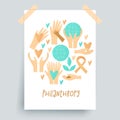 Philanthropy design, donation concept