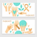 Philanthropy design, vector donation concept