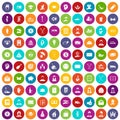 100 philanthropy icons set color