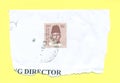 Philatelic Postal Stamp of Abdul Kalam Azad Royalty Free Stock Photo