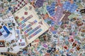 Philately - Stamp Collecting Royalty Free Stock Photo