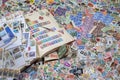 Philately - Stamp Collecting Royalty Free Stock Photo